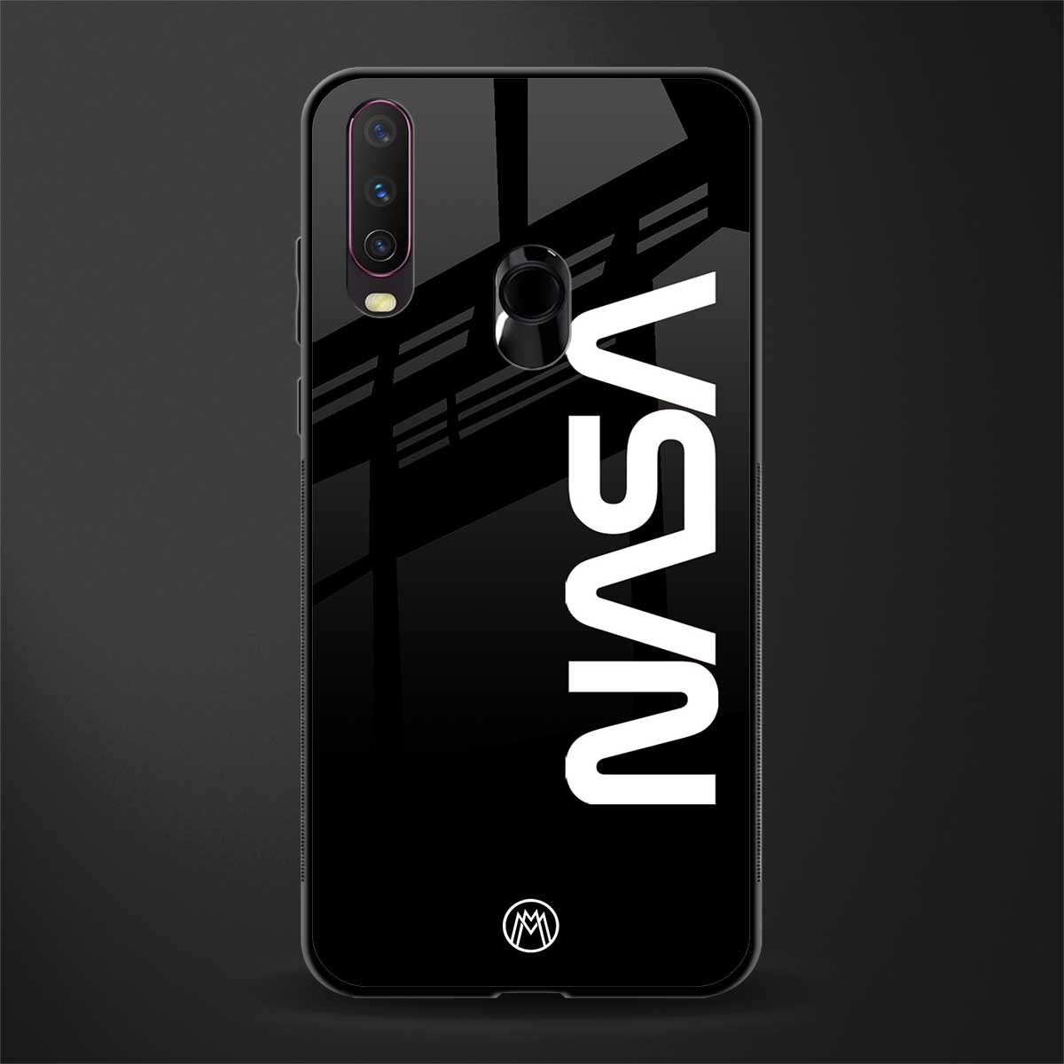 nasa black glass case for vivo y12 image