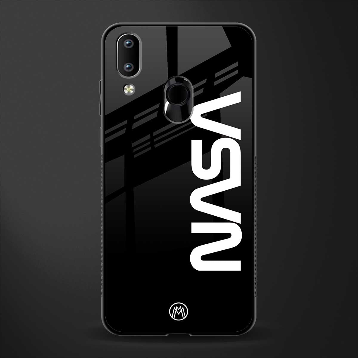 nasa black glass case for vivo y91 image