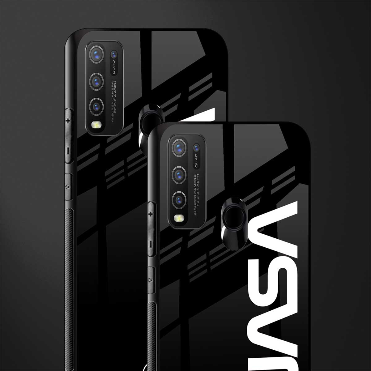 nasa black glass case for vivo y50 image-2