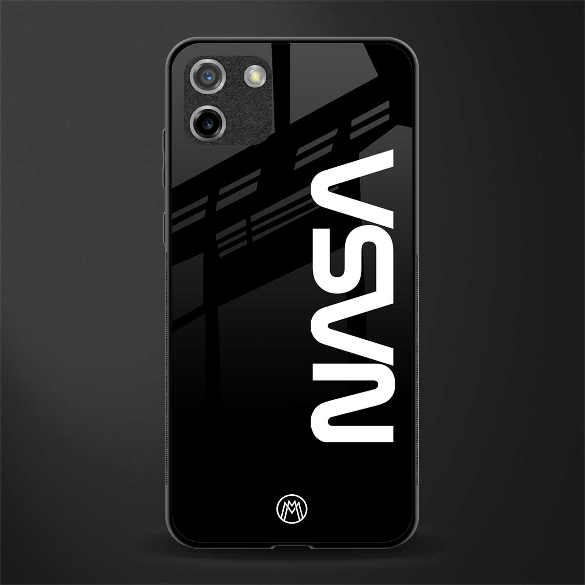 nasa black glass case for realme c11 image