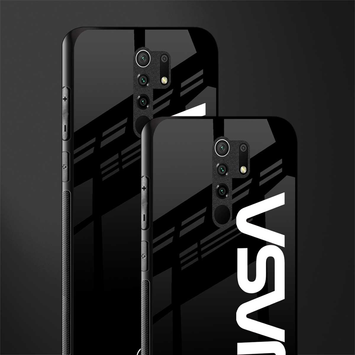 nasa black glass case for poco m2 image-2
