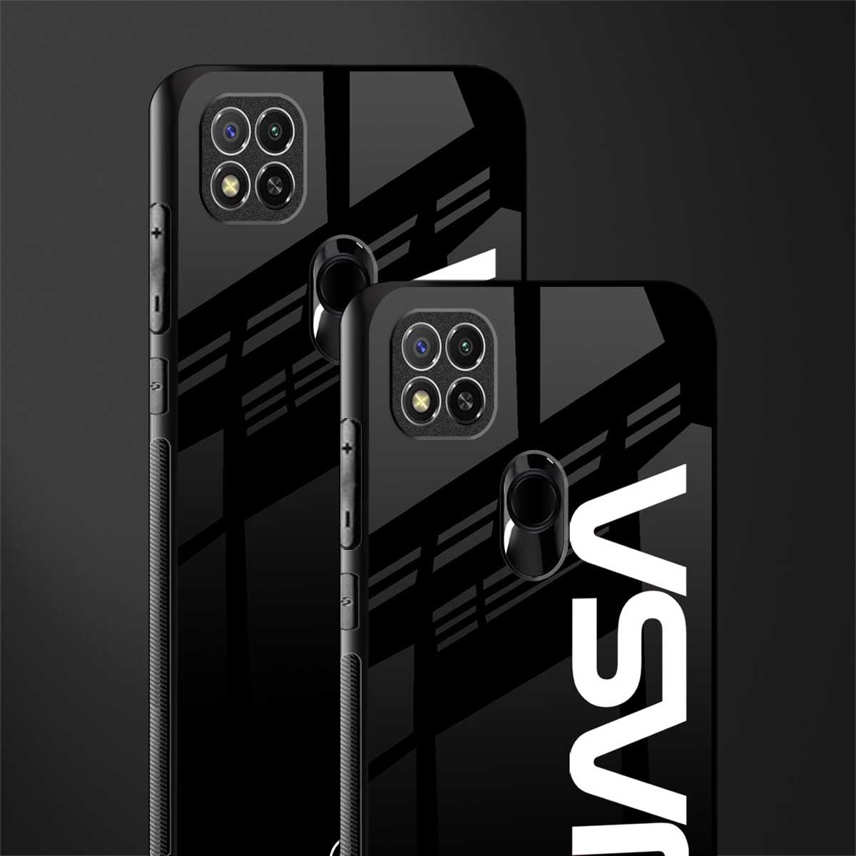 nasa black glass case for redmi 9c image-2