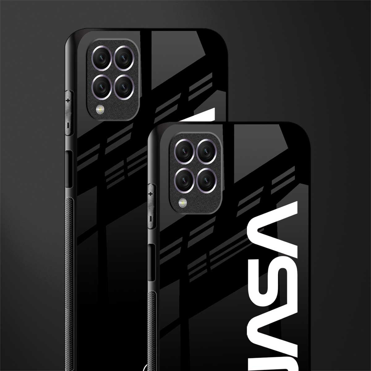 nasa black glass case for samsung galaxy f62 image-2