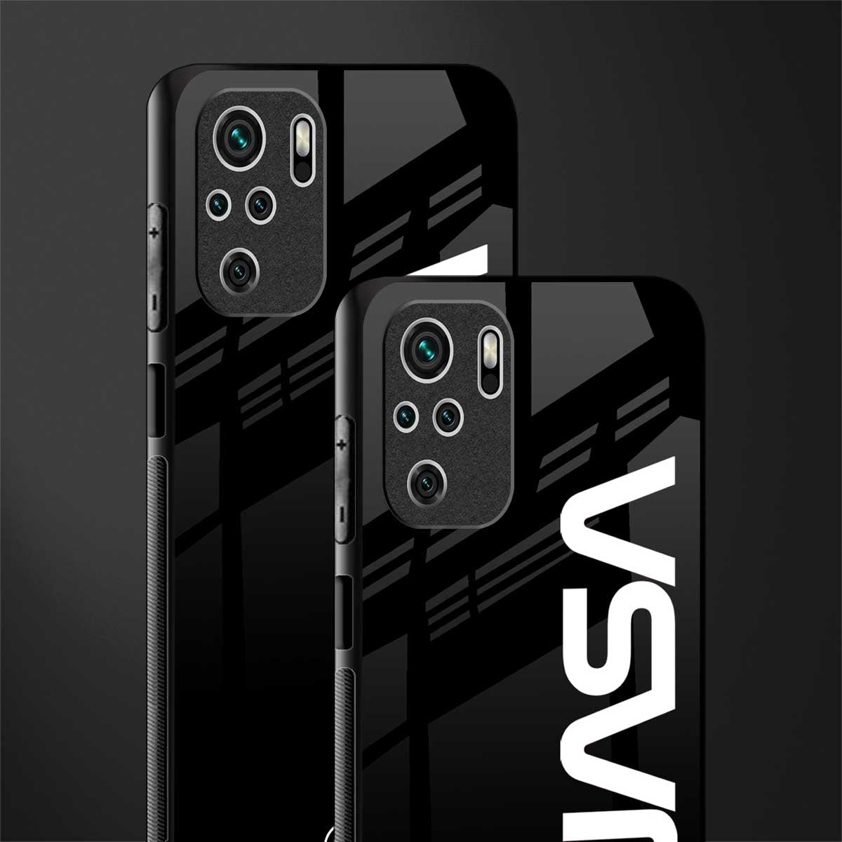 nasa black glass case for redmi note 10 image-2