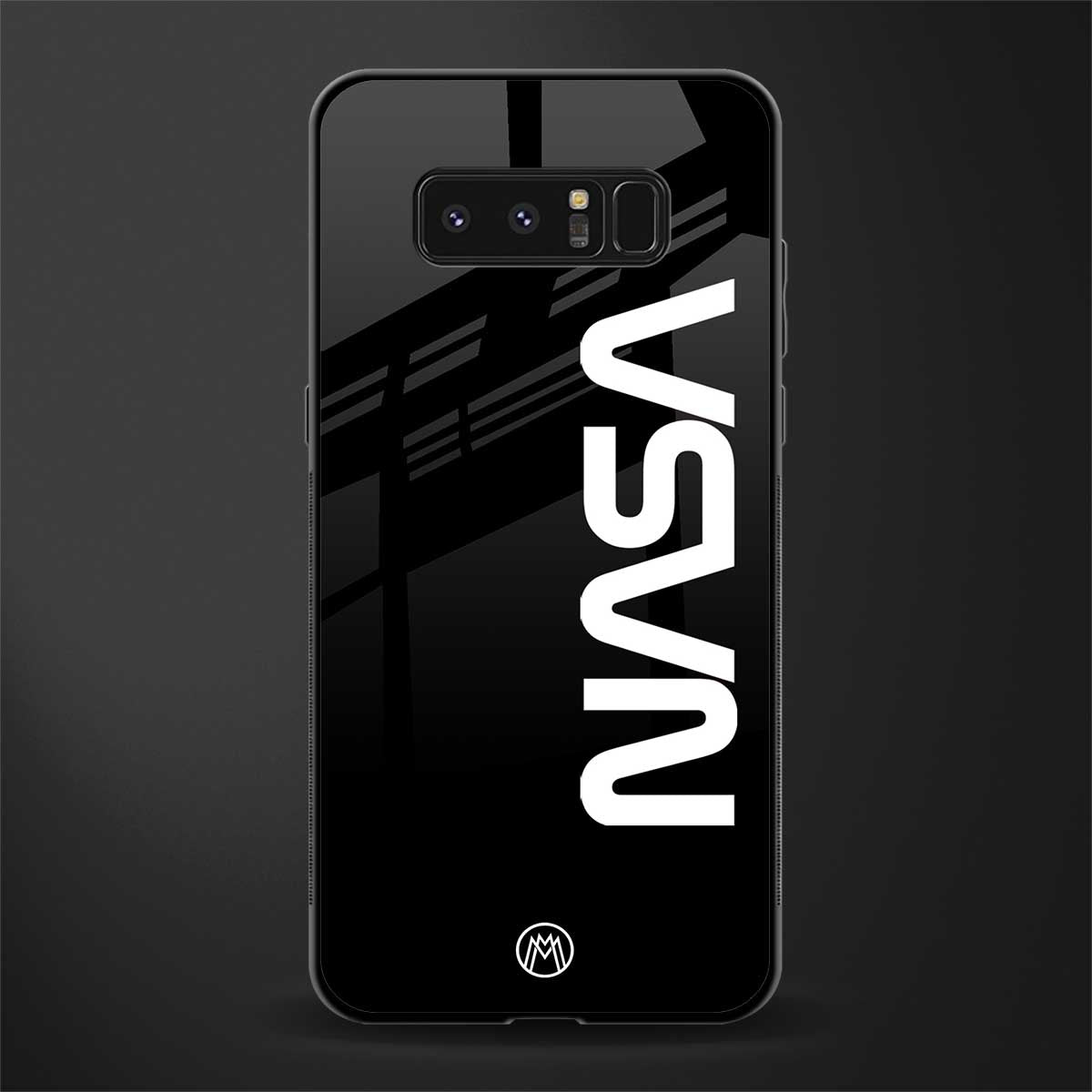 nasa black glass case for samsung galaxy note 8 image