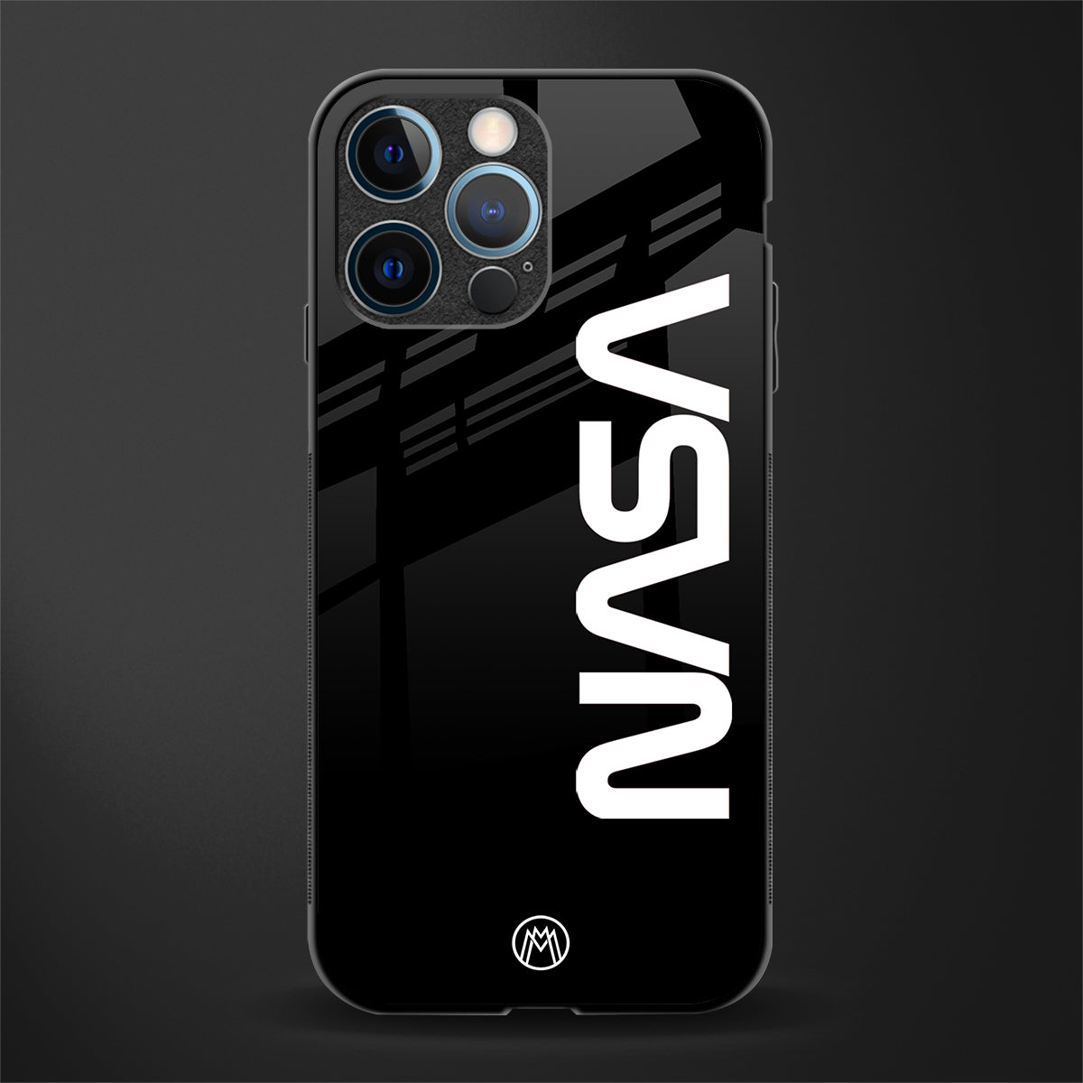 Nasa Black Phone Case for IPhone 12 Pro Glass Case – Mymerchandize