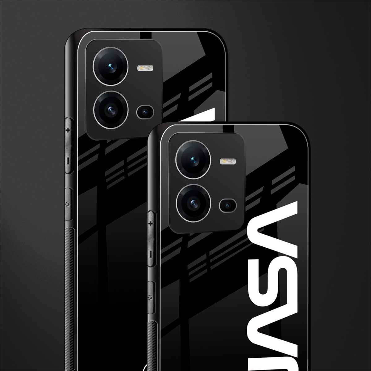 nasa black back phone cover | glass case for vivo v25-5g