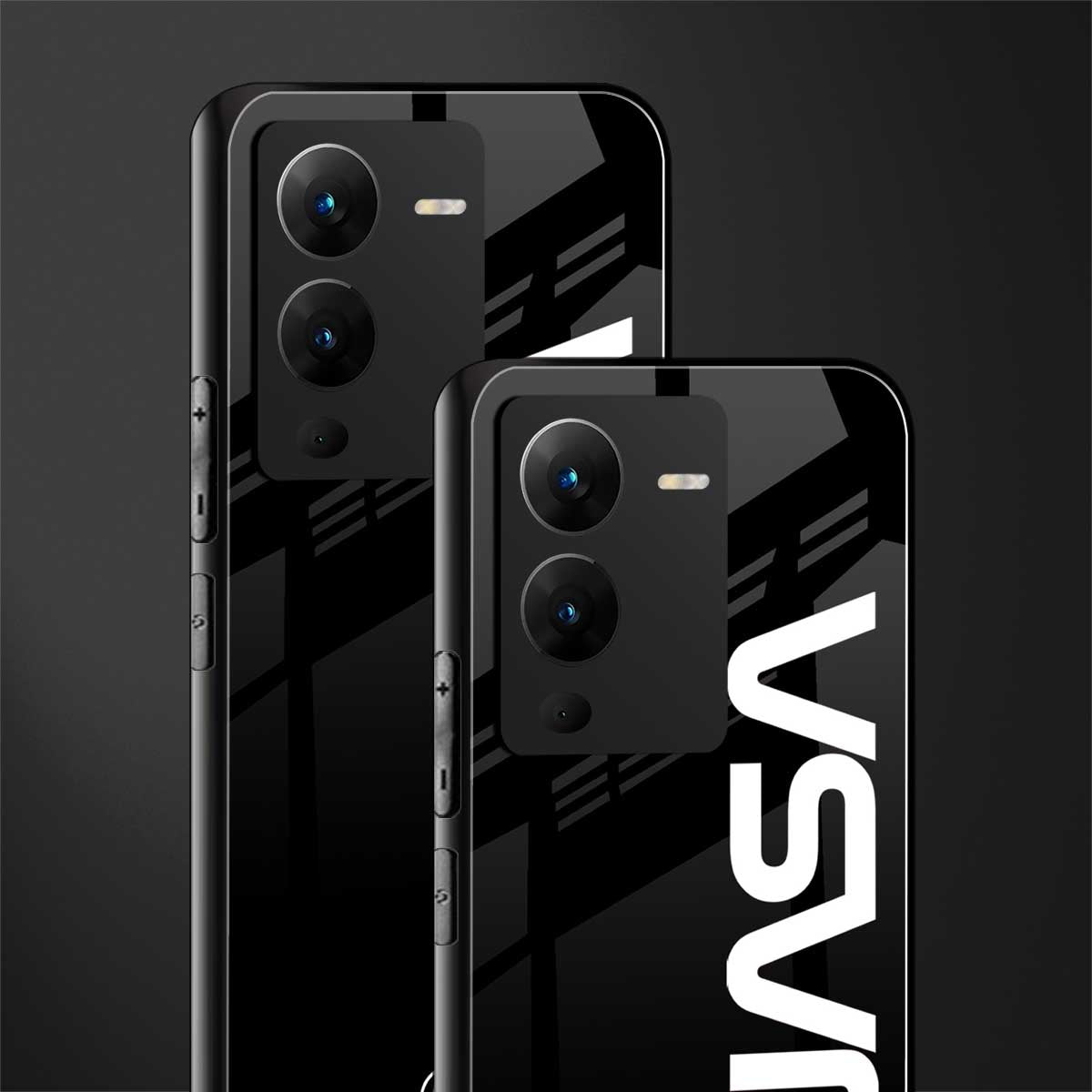 nasa black back phone cover | glass case for vivo v25 pro 5g