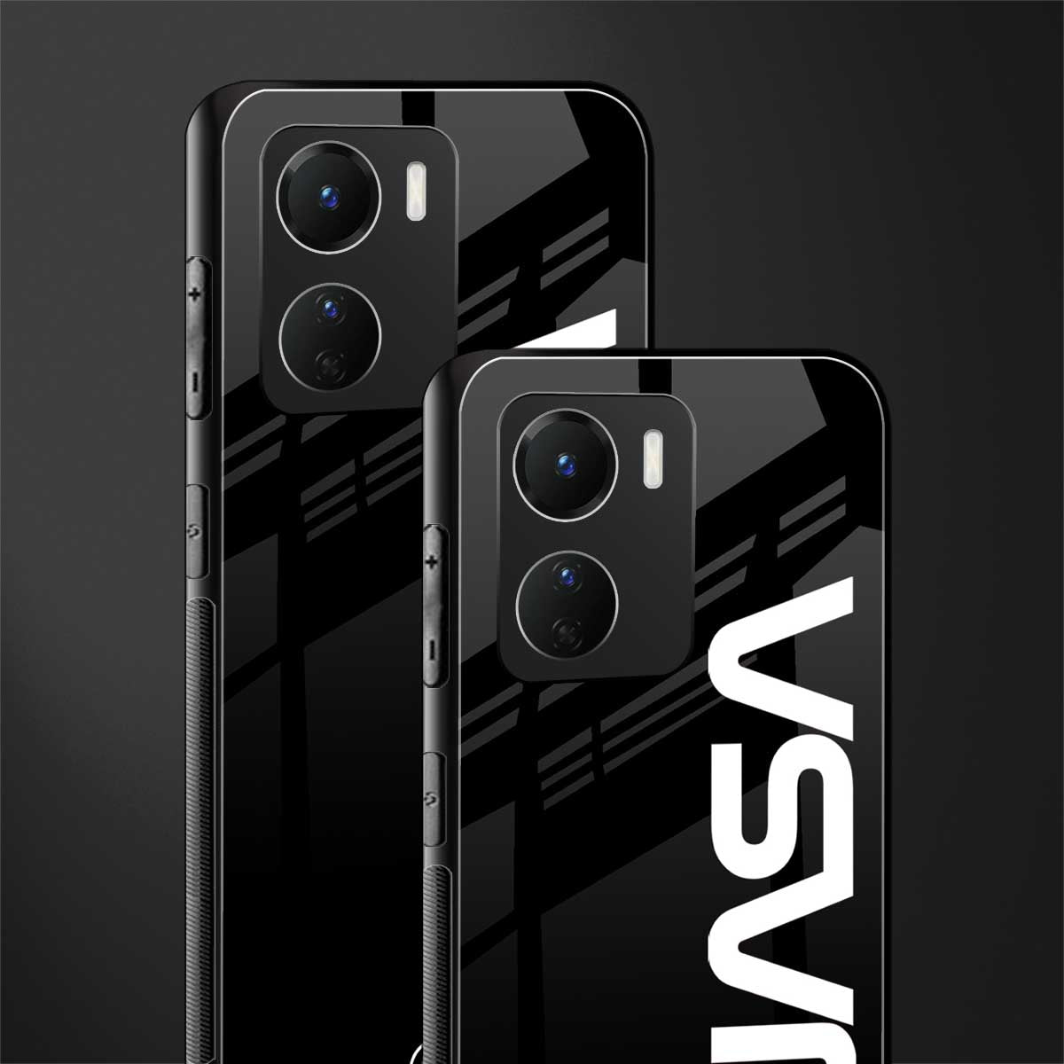 nasa black back phone cover | glass case for vivo y16