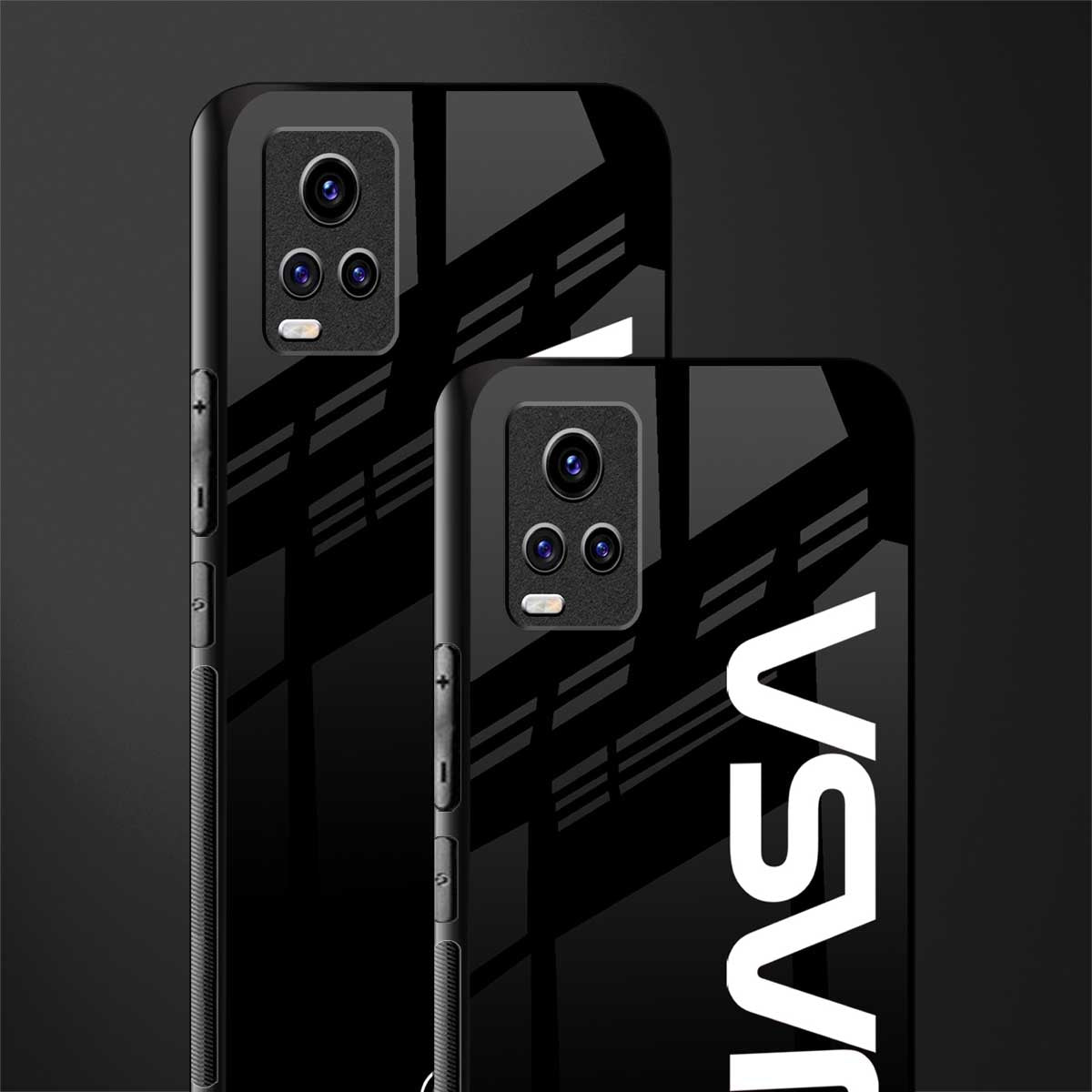 nasa black back phone cover | glass case for vivo v21e 4g