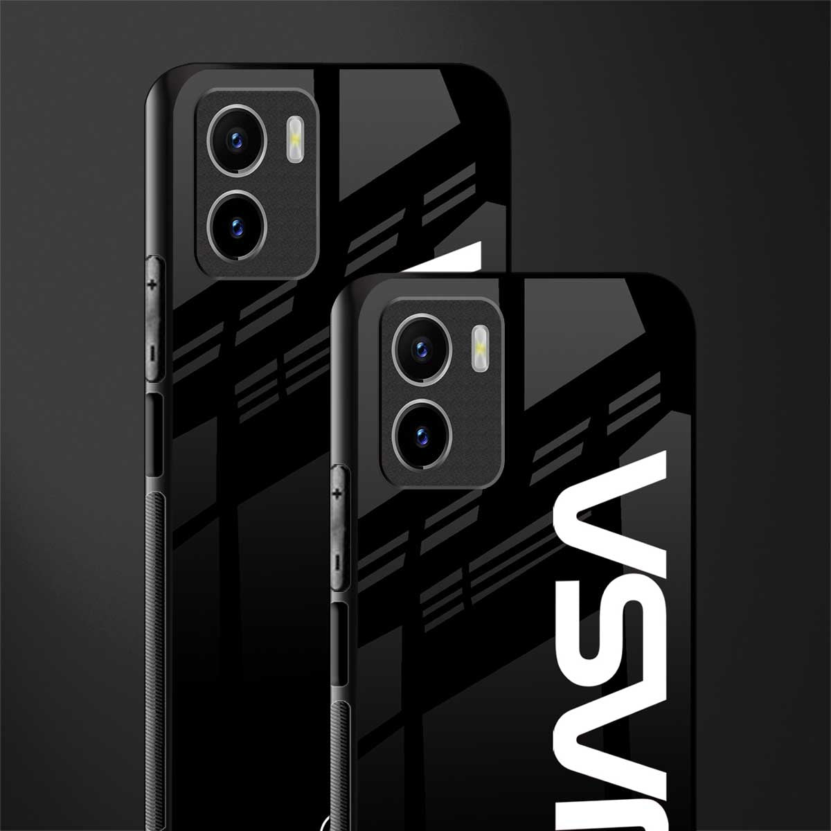 nasa black back phone cover | glass case for vivo y72