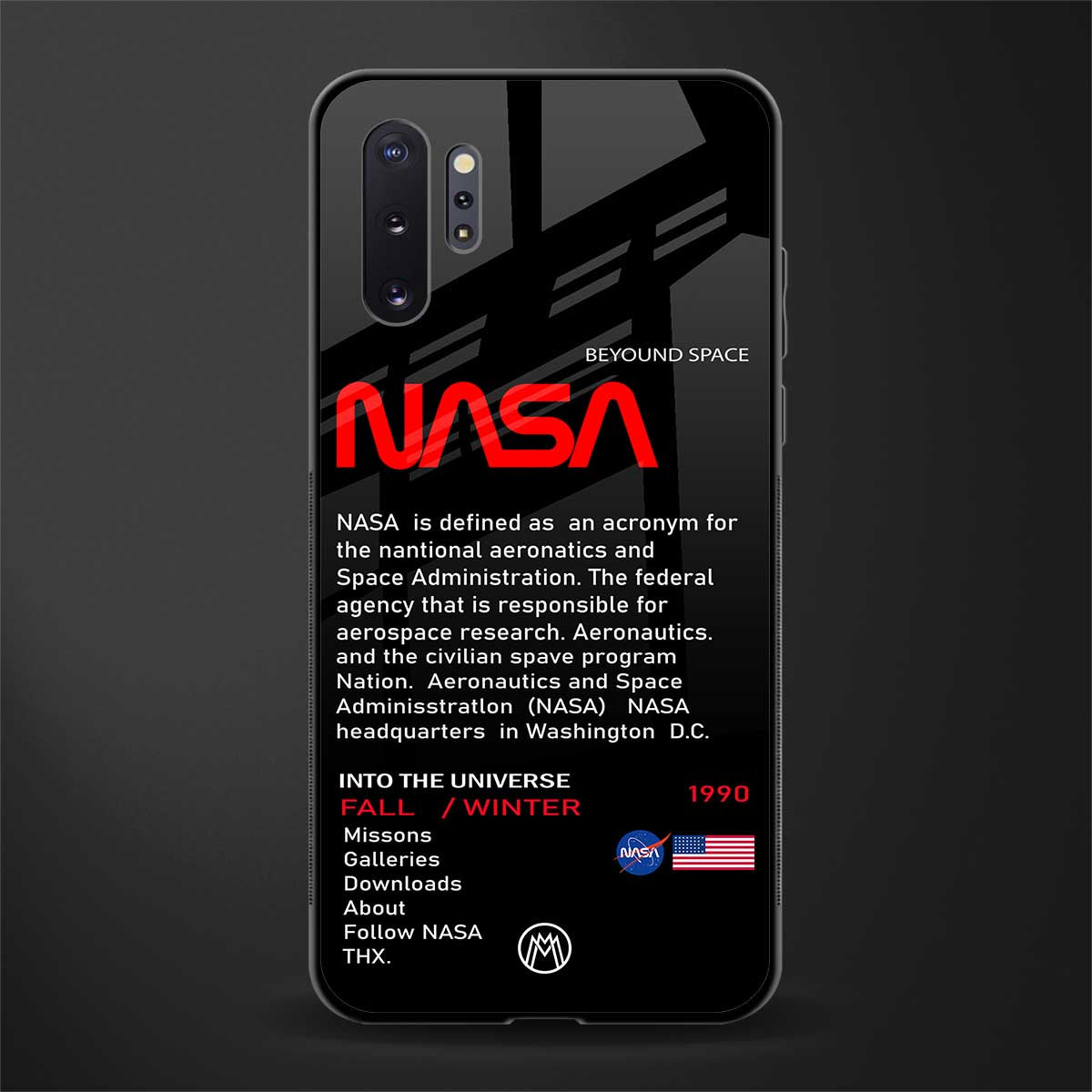 Nasa Project Phone Cover for Samsung Galaxy Note 10 Plus Glass