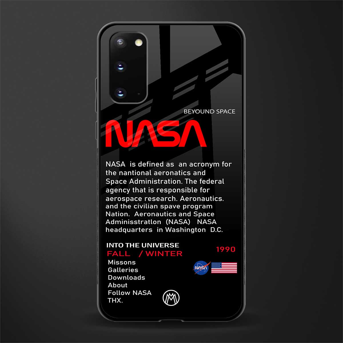nasa project glass case for samsung galaxy s20 image