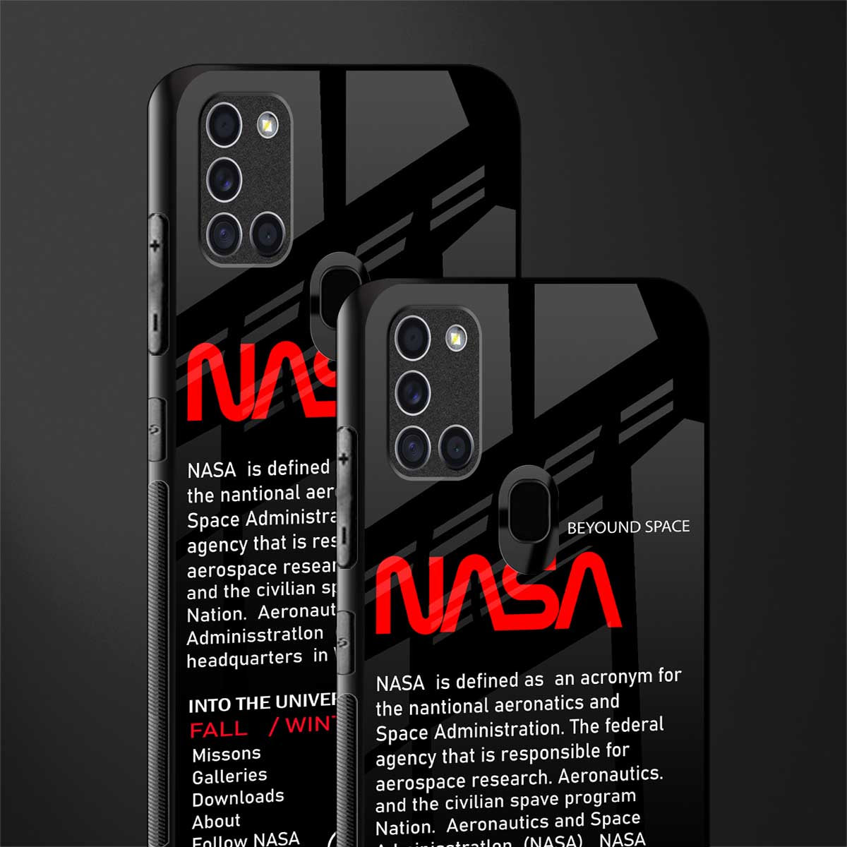 nasa project glass case for samsung galaxy a21s image-2