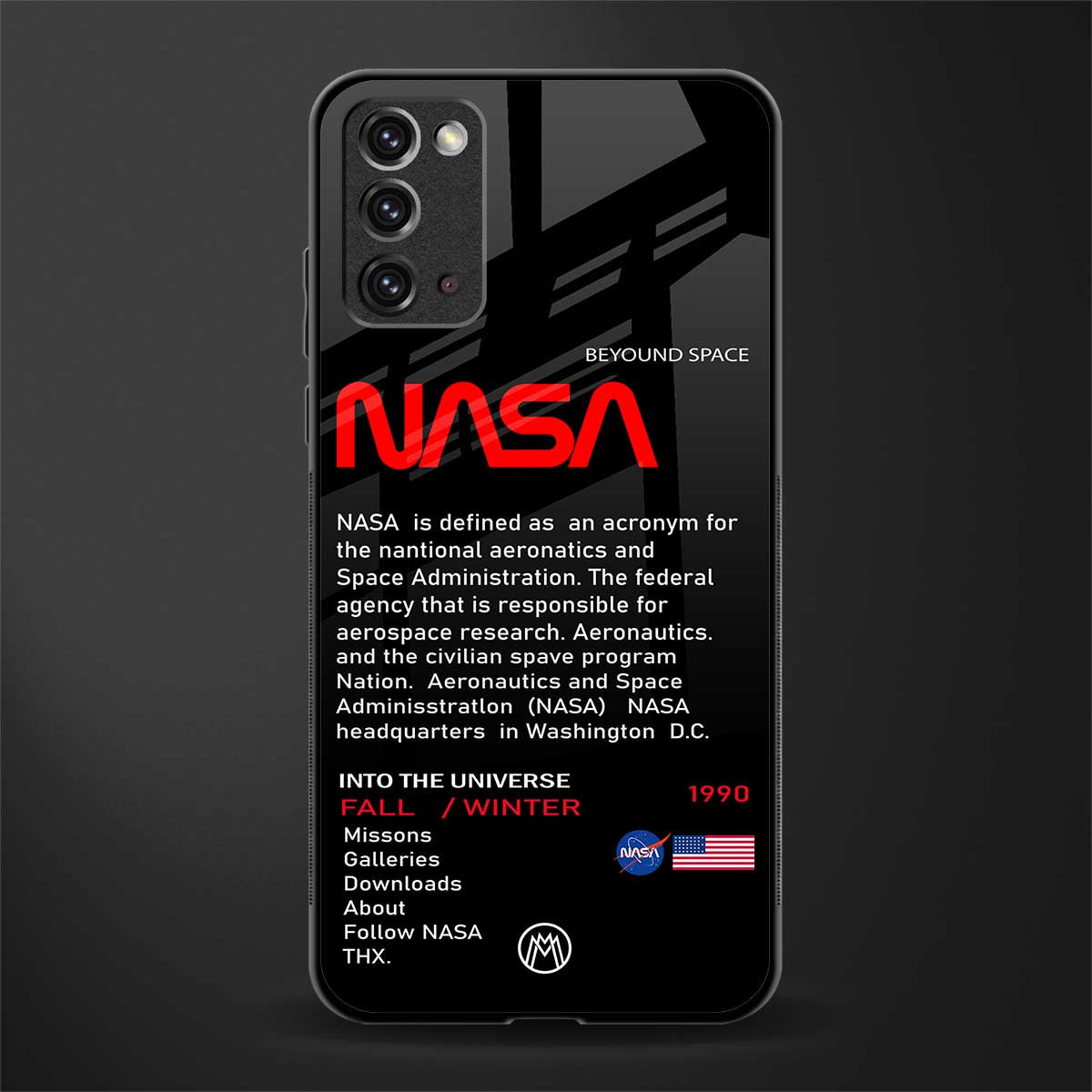 nasa project glass case for samsung galaxy note 20 image
