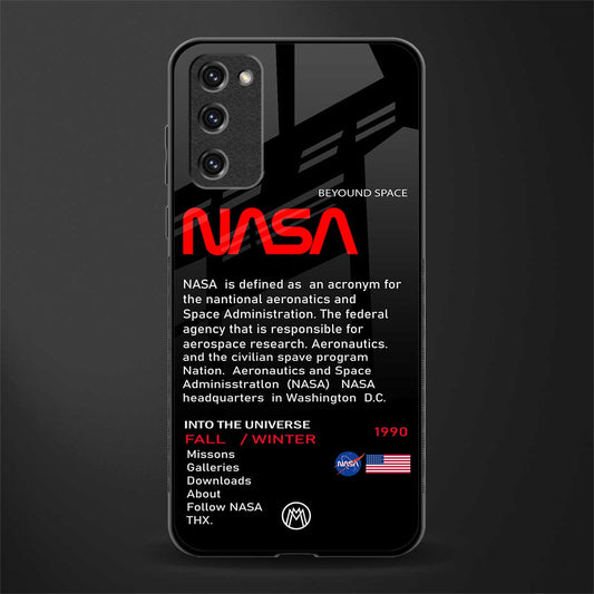 nasa project glass case for samsung galaxy s20 fe image