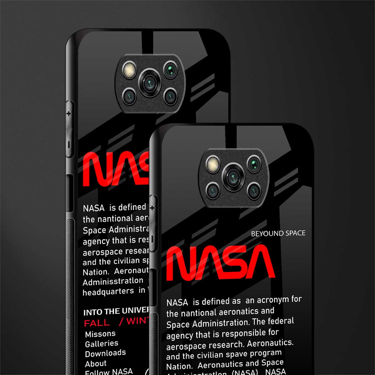 nasa project glass case for poco x3 pro image-2