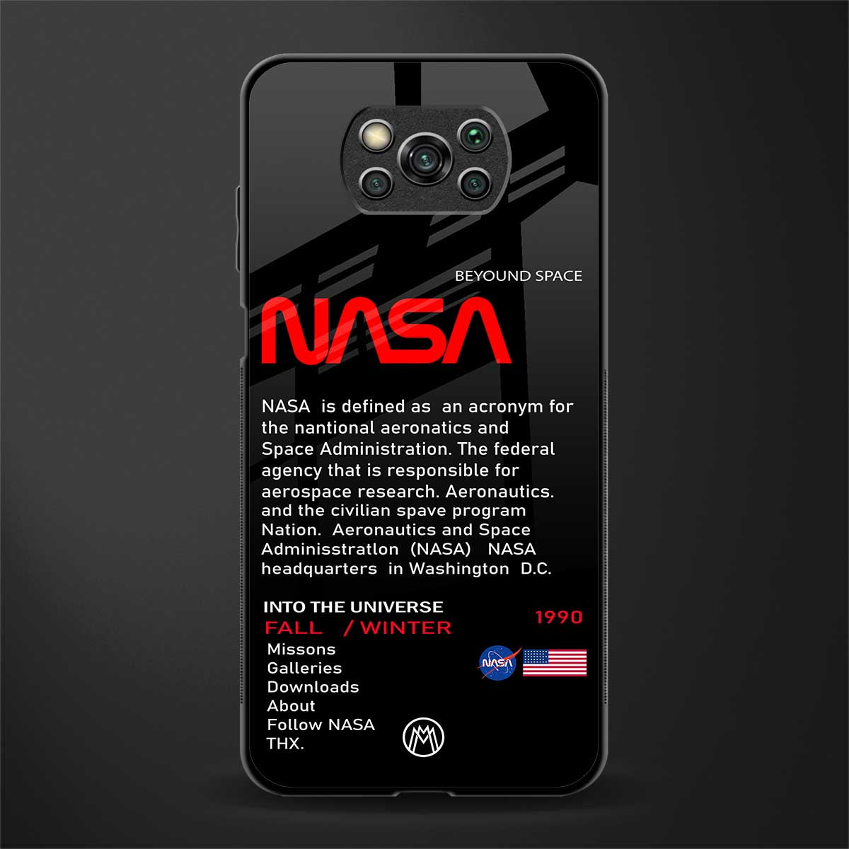 nasa project glass case for poco x3 pro image