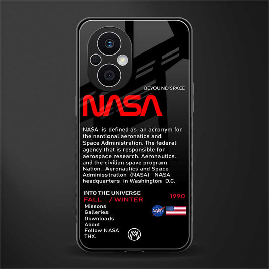 nasa project back phone cover | glass case for oppo f21 pro 5g