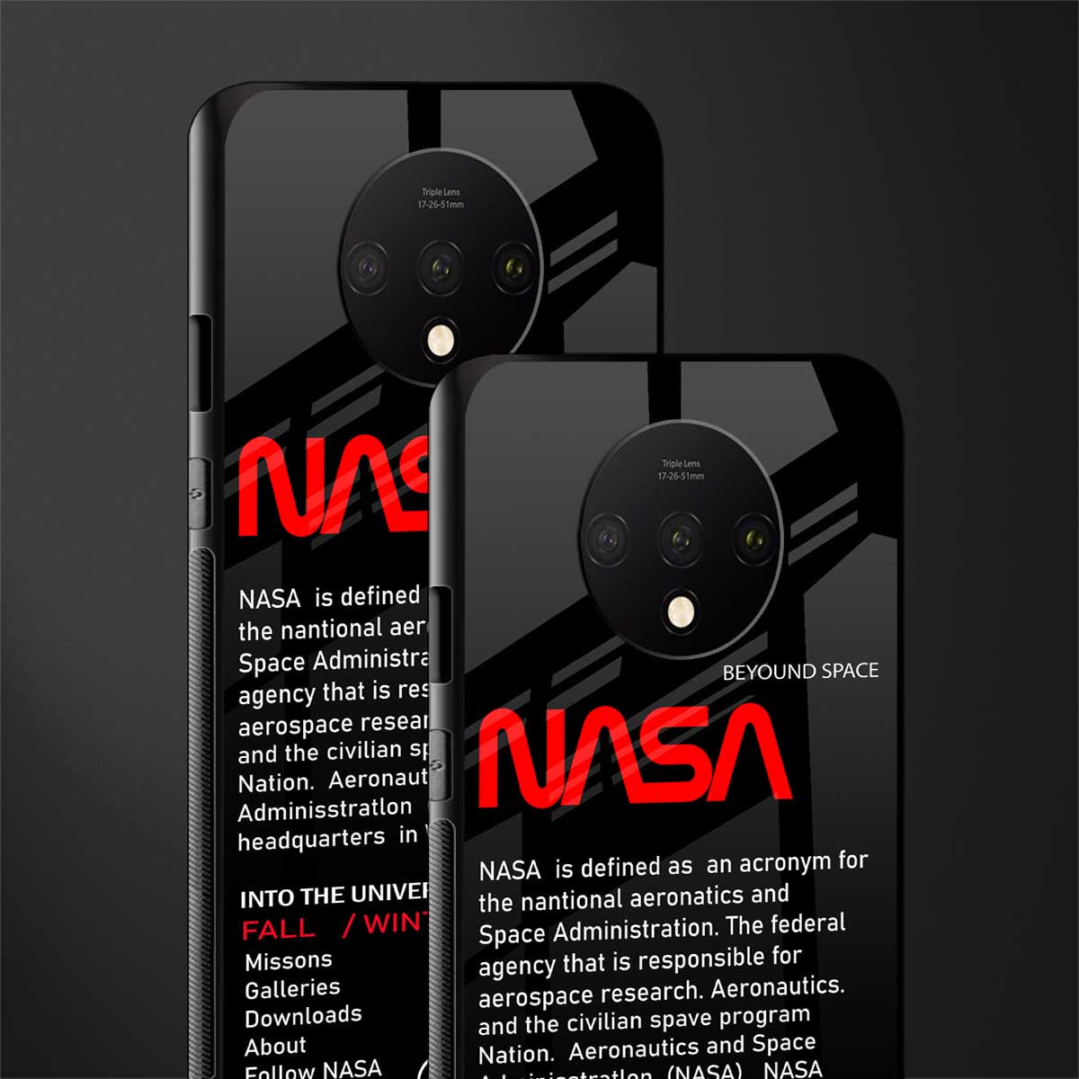 nasa project glass case for oneplus 7t image-2