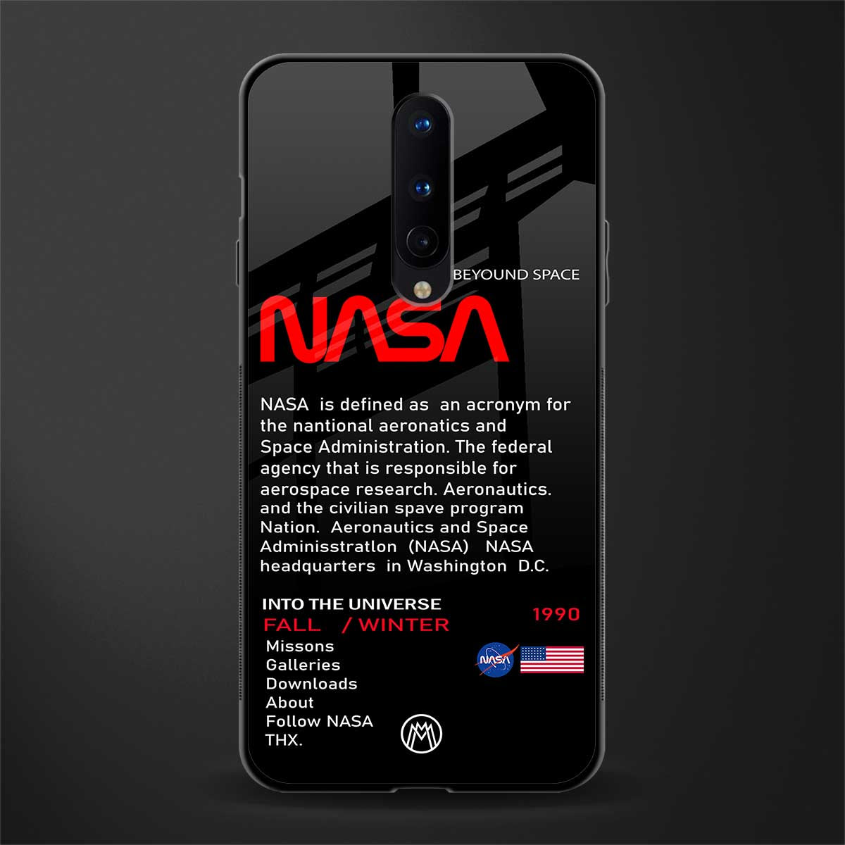 nasa project glass case for oneplus 8 image