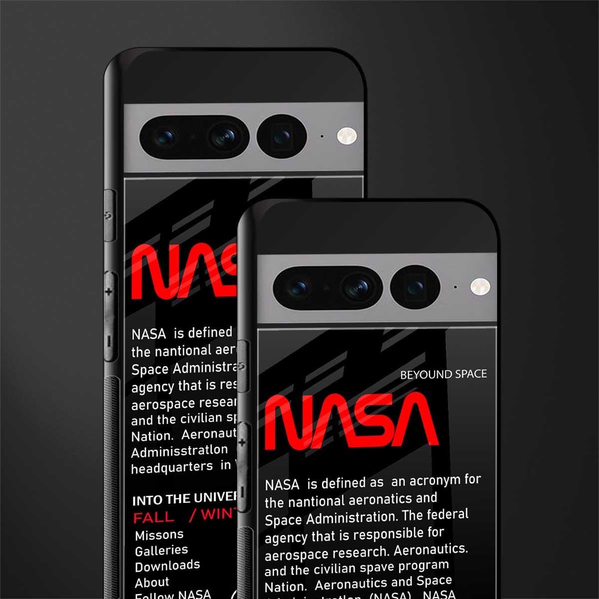 nasa project back phone cover | glass case for google pixel 7 pro