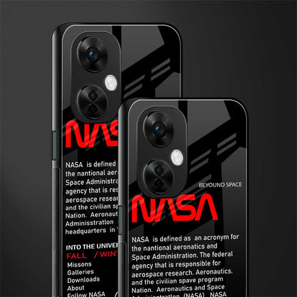 nasa project back phone cover | glass case for oneplus nord ce 3 lite