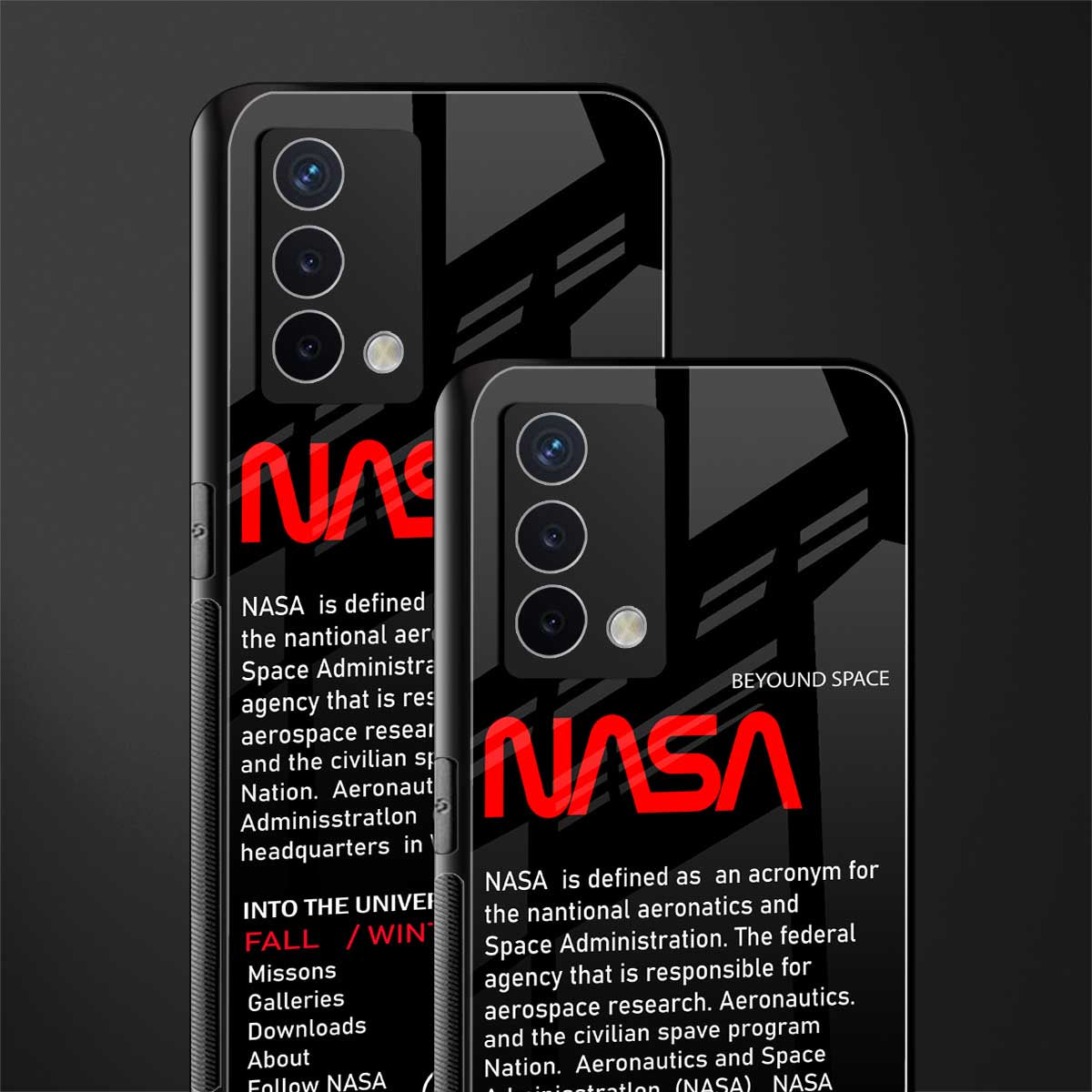 nasa project back phone cover | glass case for oppo a74 4g