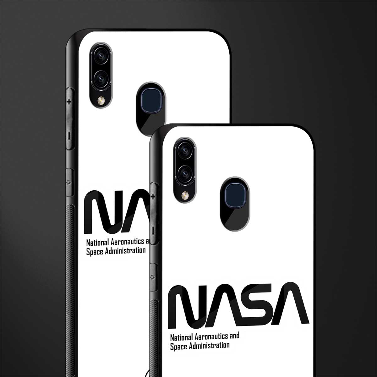 nasa white glass case for samsung galaxy a30 image-2