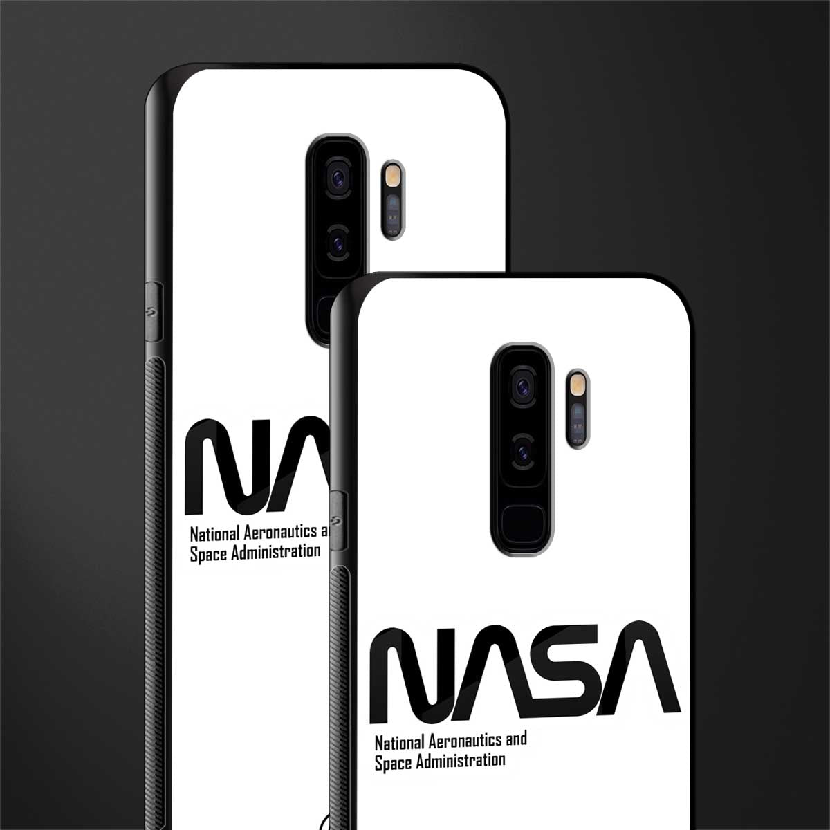 nasa white glass case for samsung galaxy s9 plus image-2