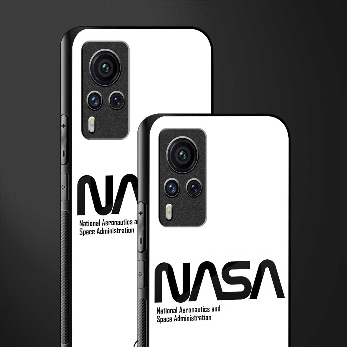 nasa white glass case for vivo x60 pro image-2