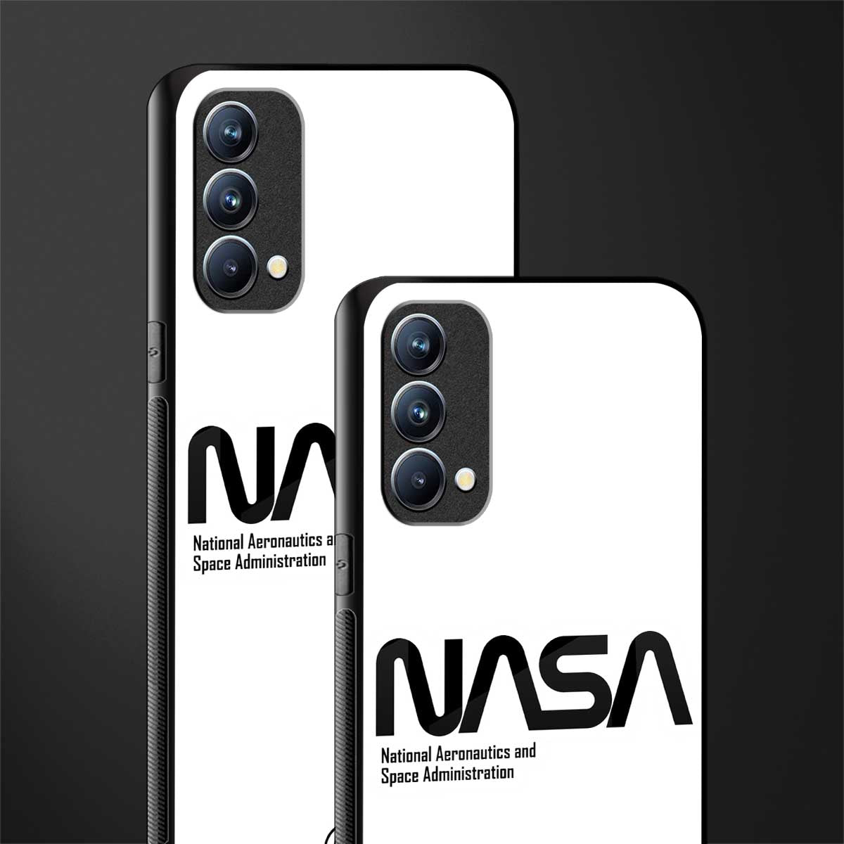 nasa white glass case for oppo f19s image-2