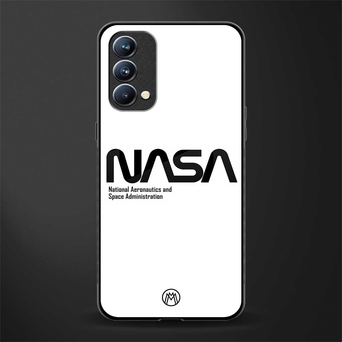 nasa white glass case for oppo f19s image