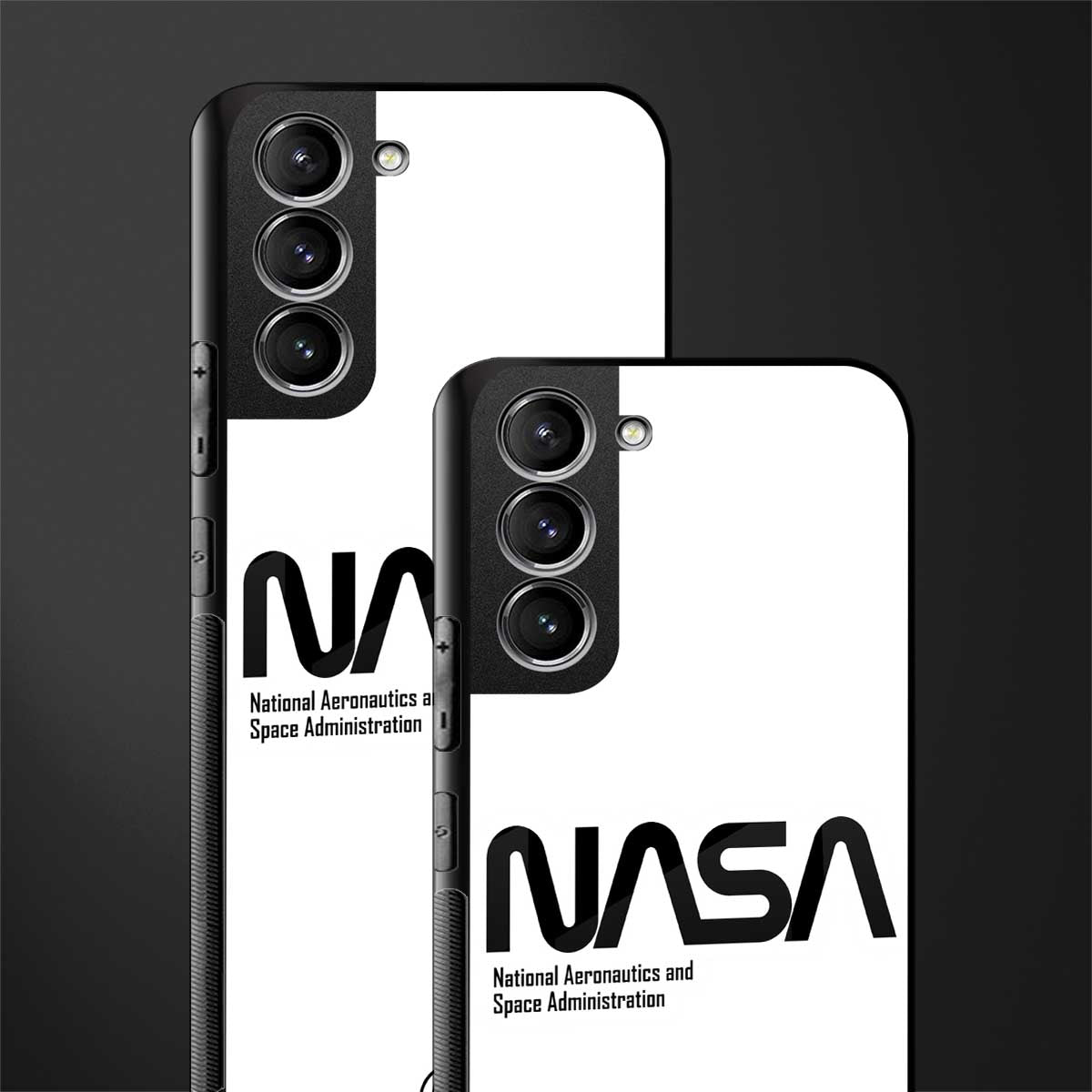 nasa white glass case for samsung galaxy s21 image-2