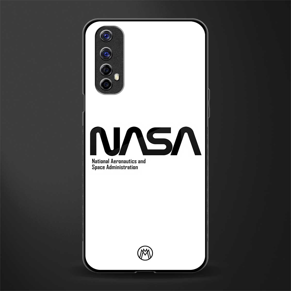 nasa white glass case for realme narzo 20 pro image