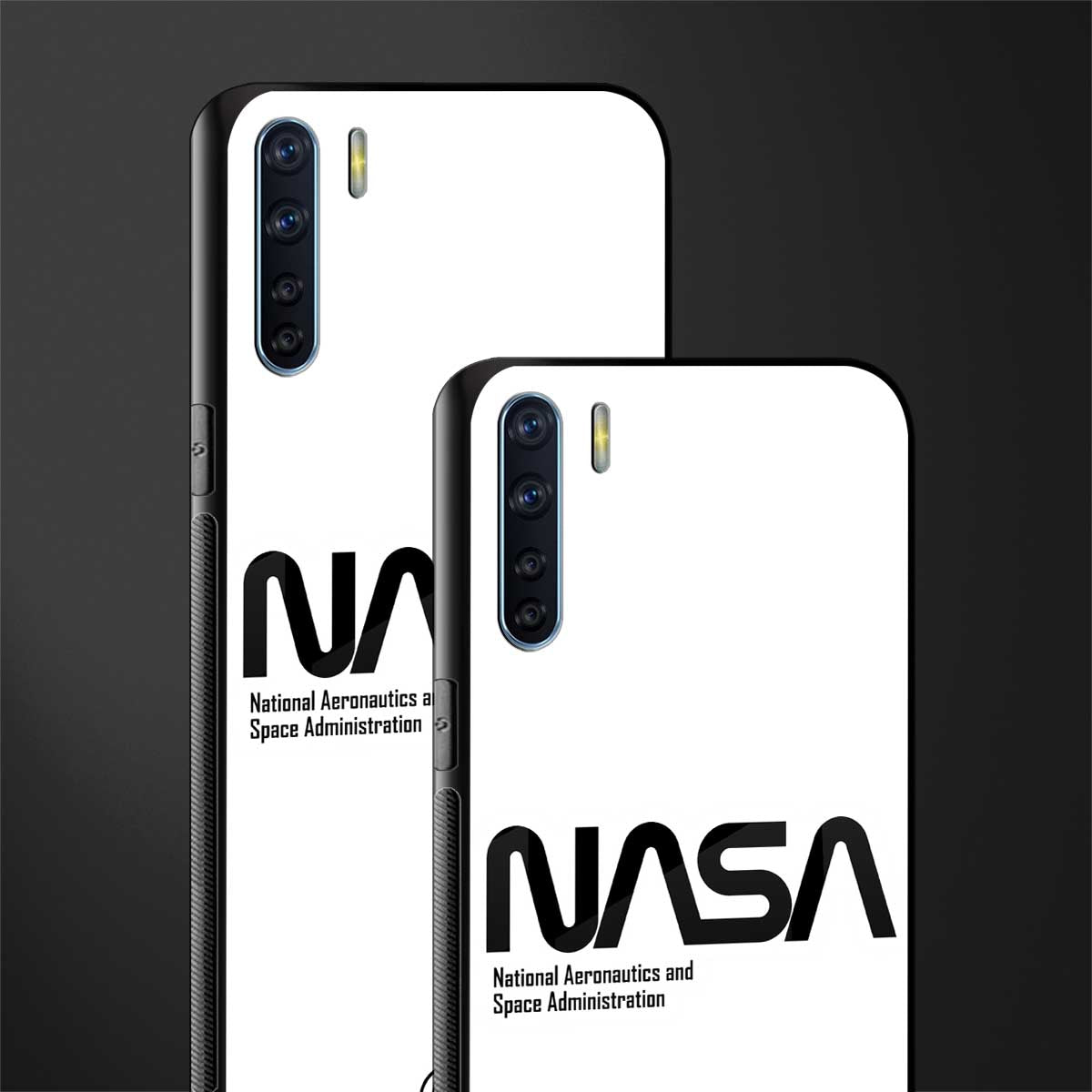 nasa white glass case for oppo f15 image-2