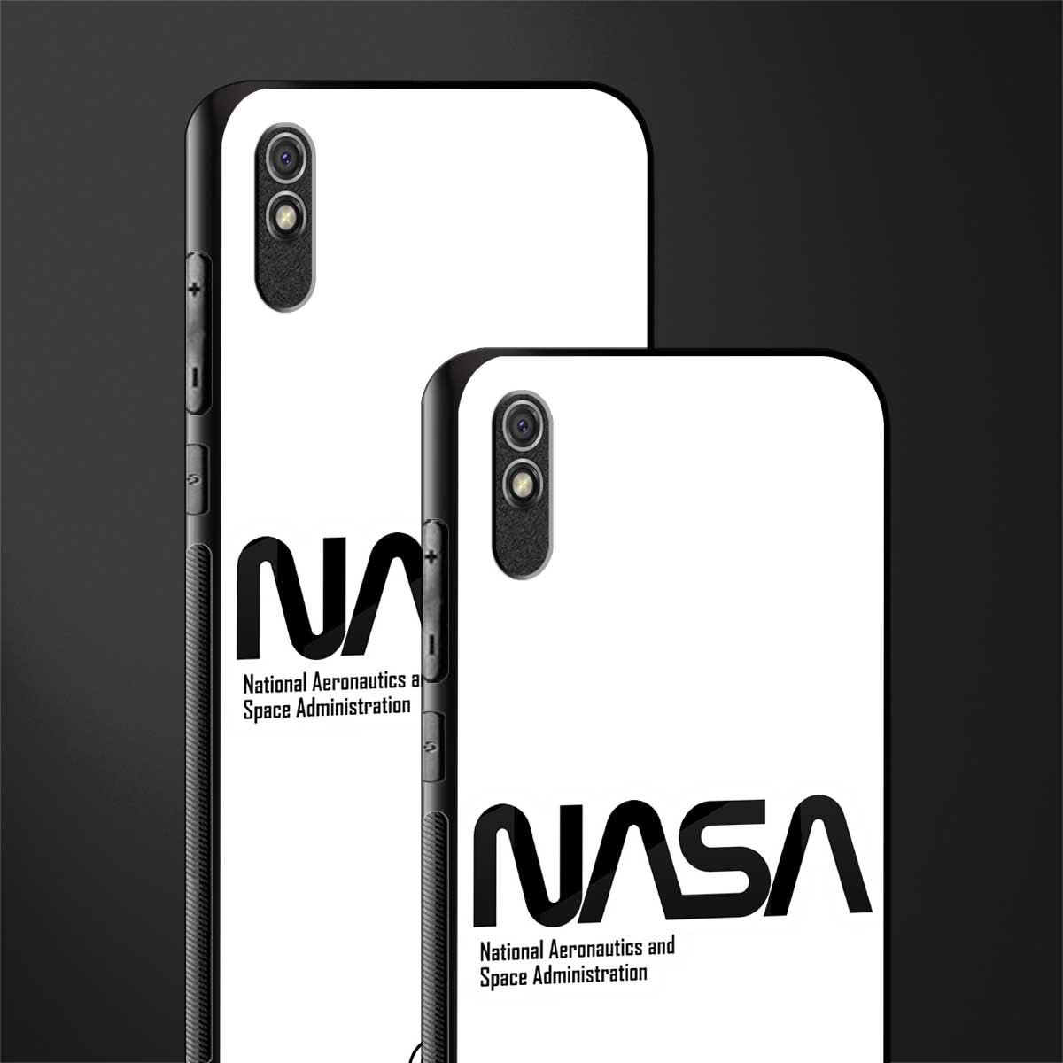 nasa white glass case for redmi 9a image-2