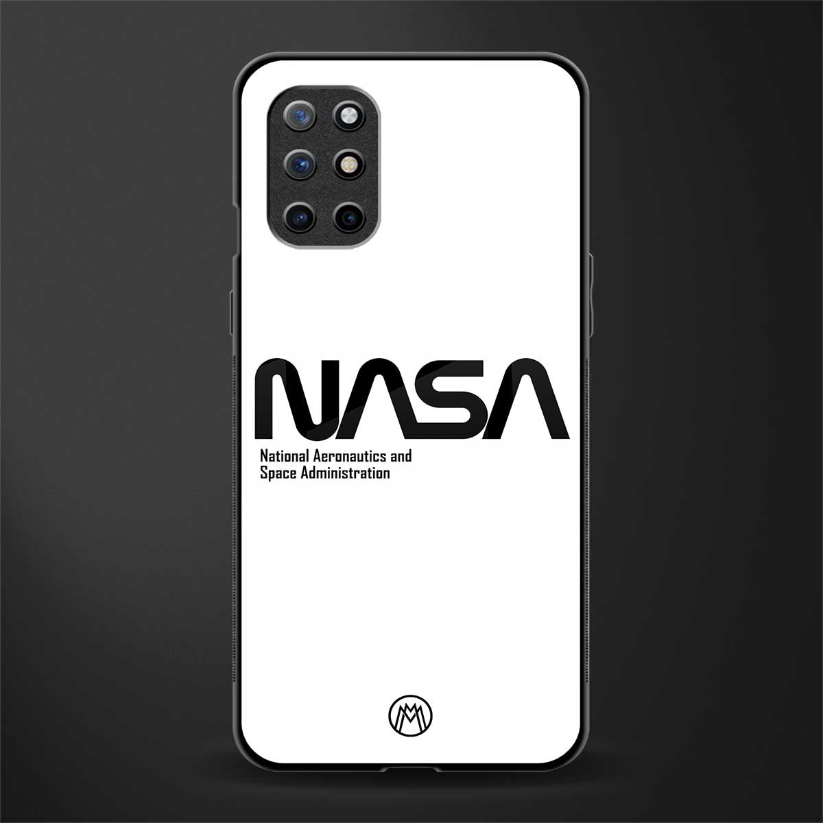 nasa white glass case for oneplus 8t image
