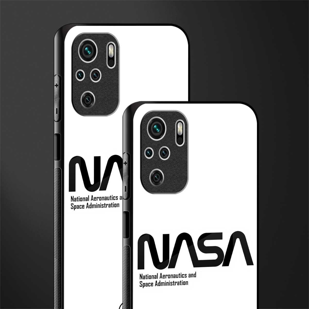 nasa white glass case for redmi note 10 image-2