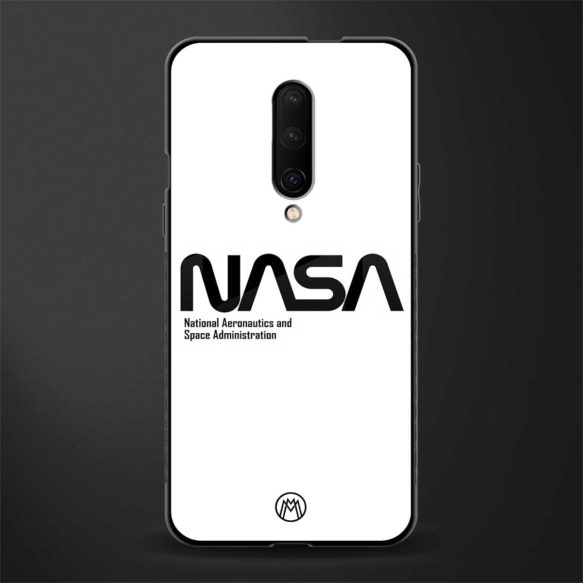 nasa white glass case for oneplus 7 pro image