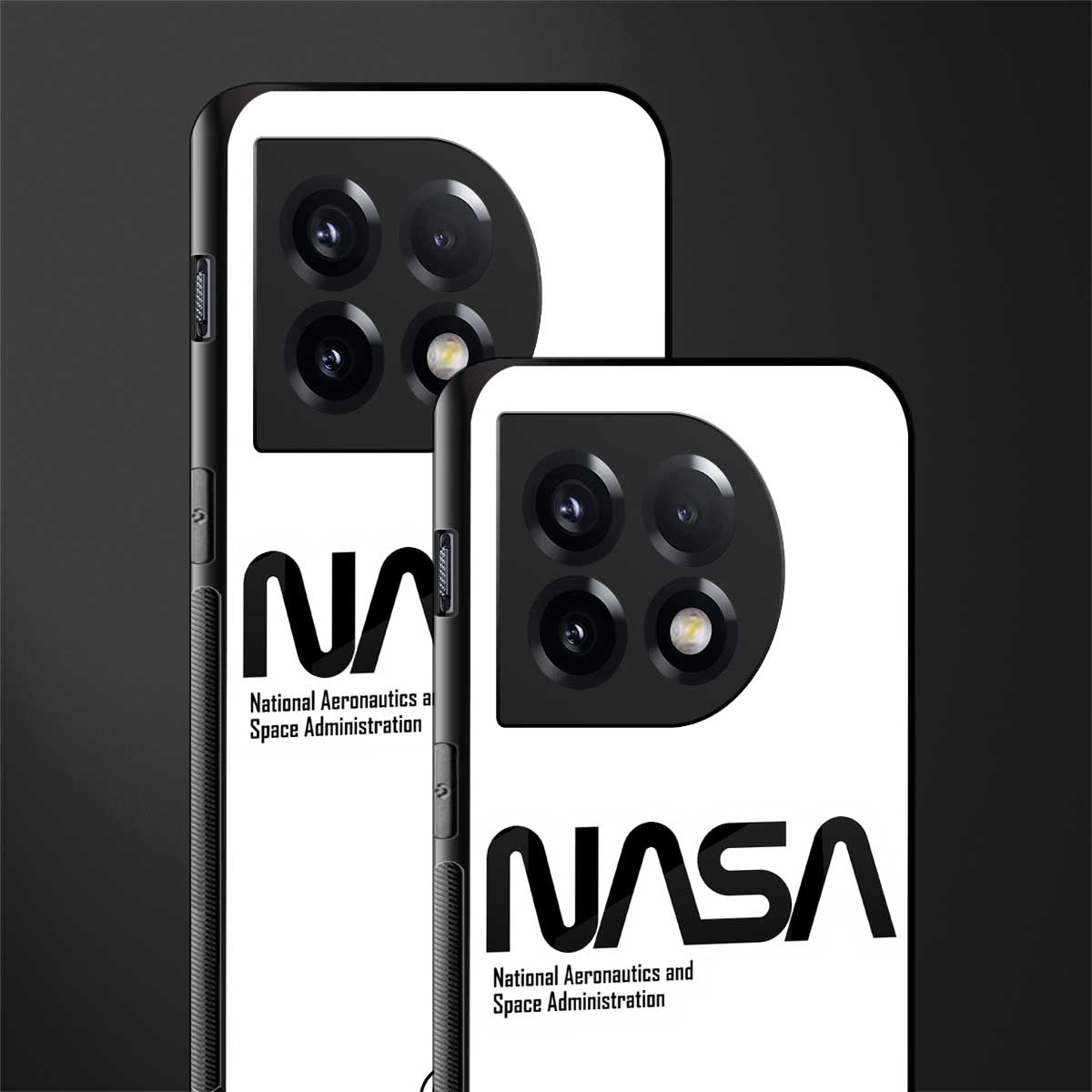 nasa white back phone cover | glass case for oneplus 11