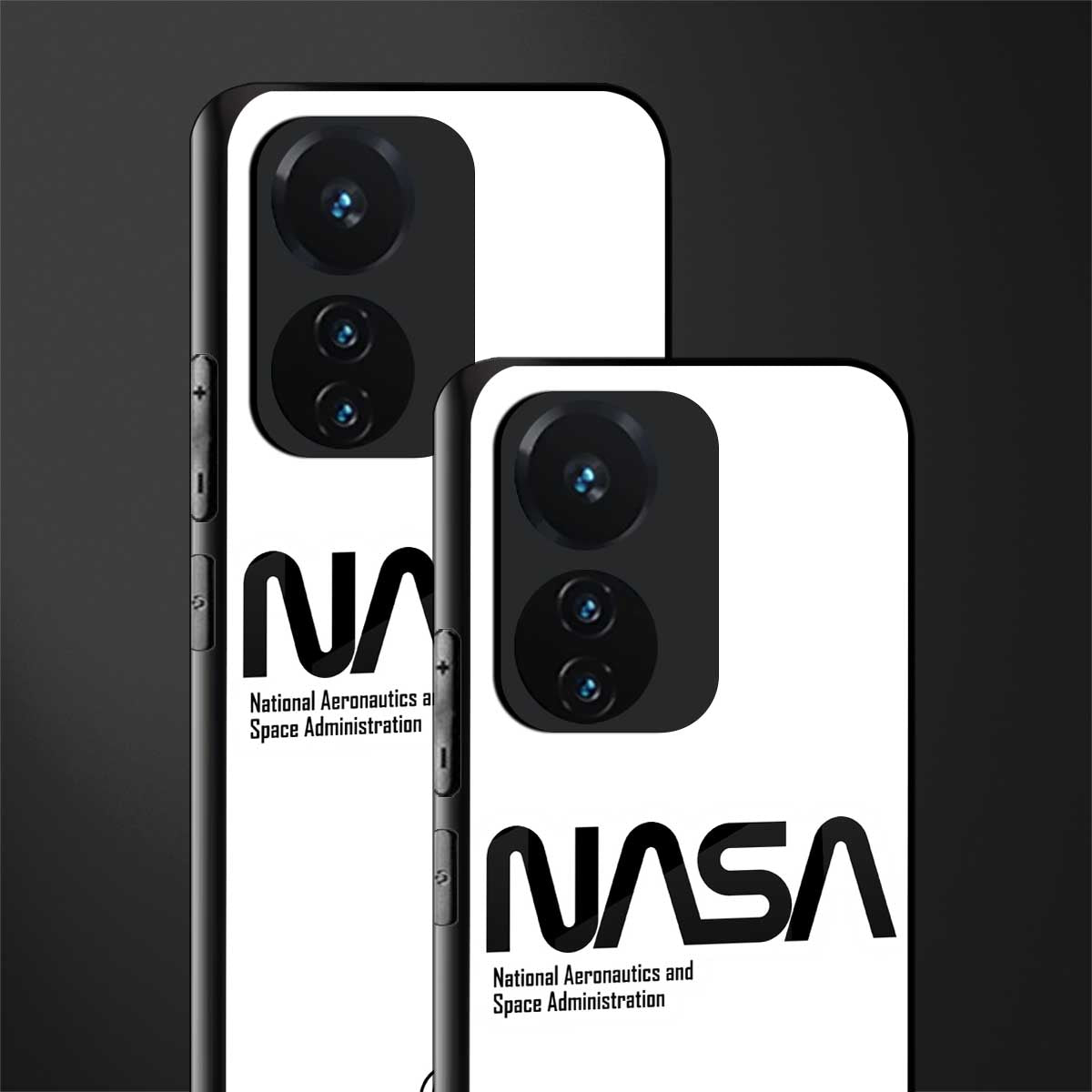 nasa white back phone cover | glass case for vivo t1 44w 4g