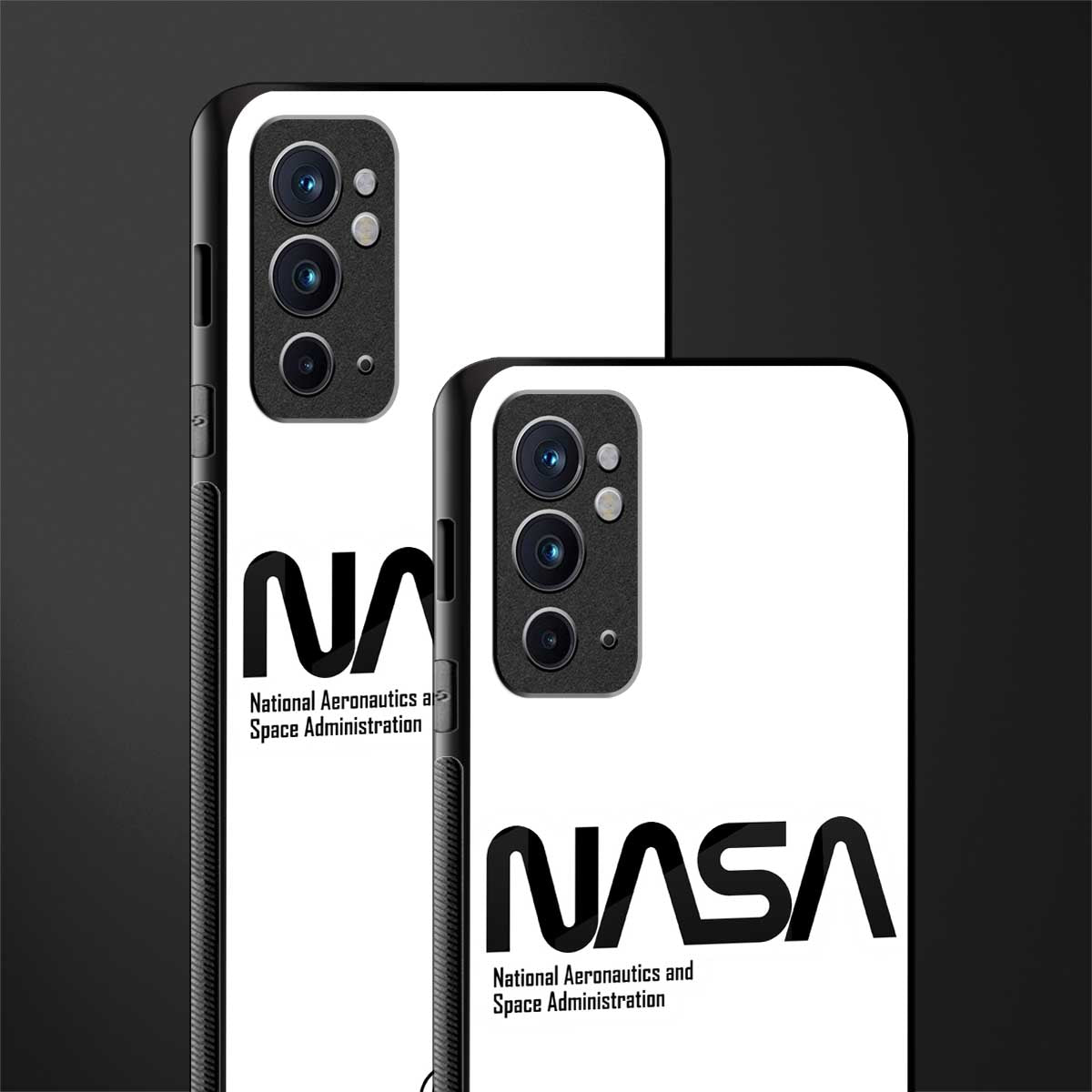 nasa white glass case for oneplus 9rt image-2