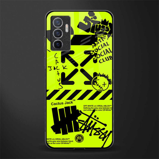 neon travis scott x anti social social club glass case for vivo v23e image