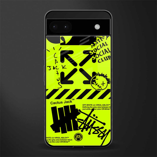 neon travis scott x anti social social club back phone cover | glass case for google pixel 6a