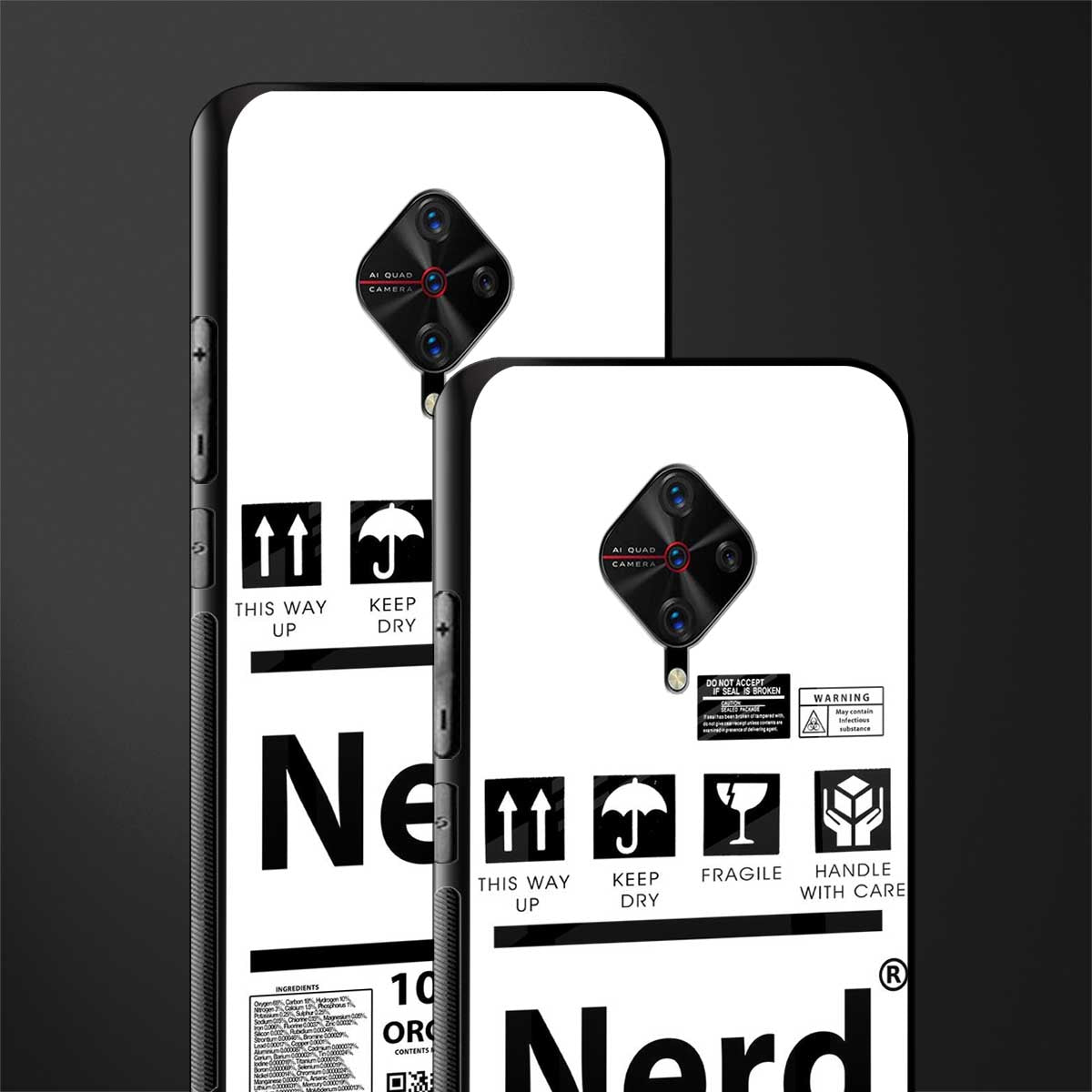 nerd white label glass case for vivo s1 pro image-2