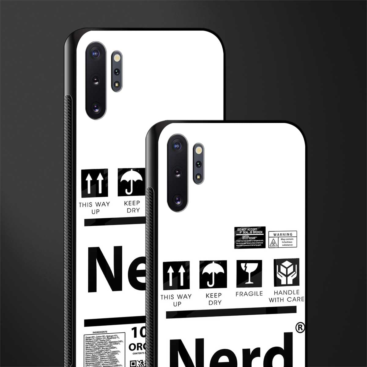 nerd white label glass case for samsung galaxy note 10 plus image-2