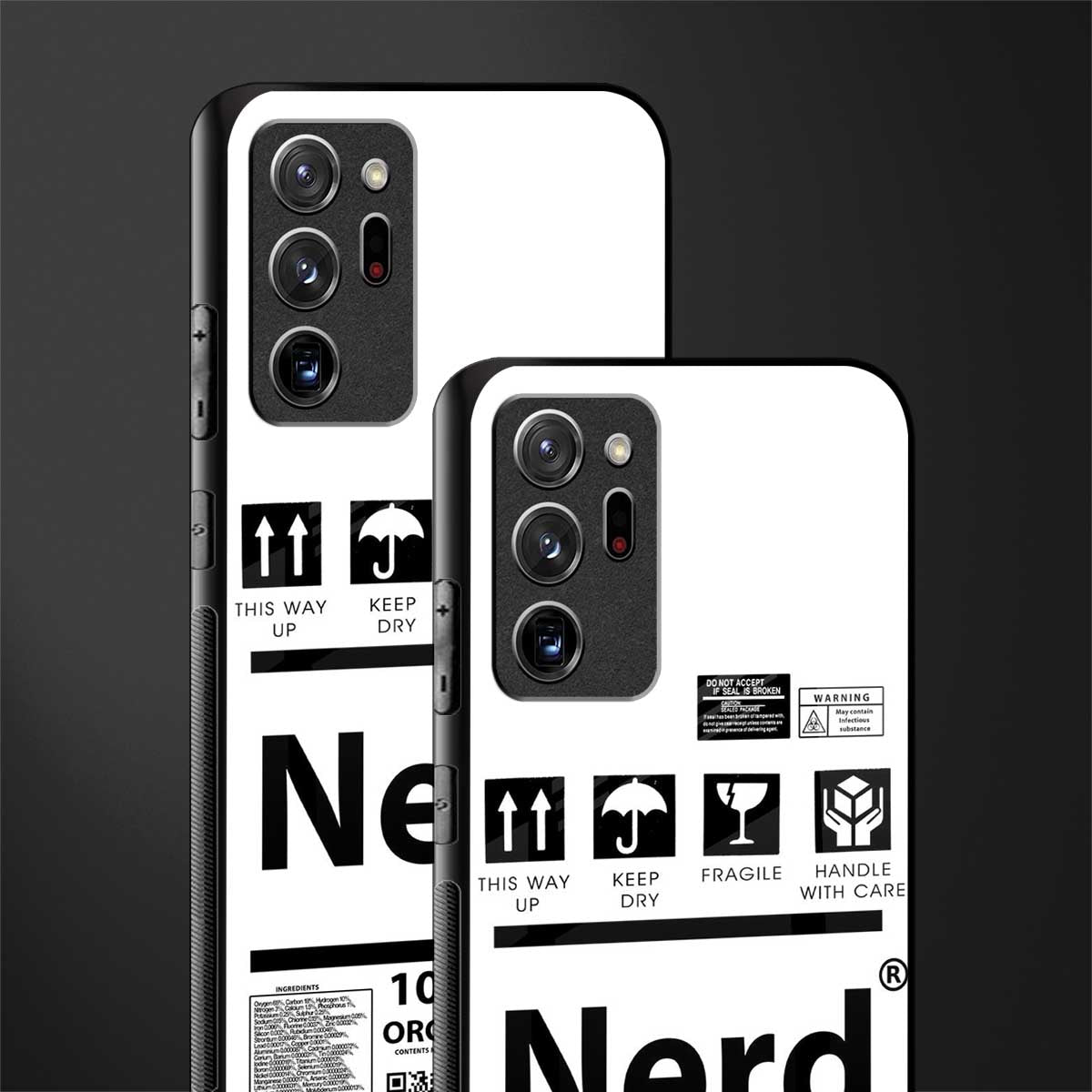 nerd white label glass case for samsung galaxy note 20 ultra 5g image-2