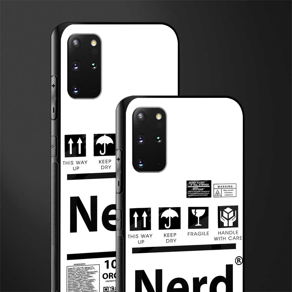 nerd white label glass case for samsung galaxy s20 plus image-2