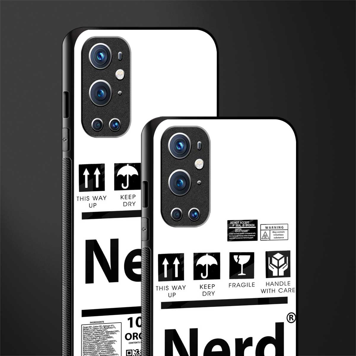 nerd white label glass case for oneplus 9 pro image-2